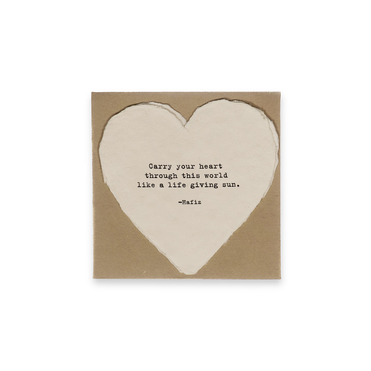 Mini Deckled Heart Set of 20-Carry Your Heart Through This World