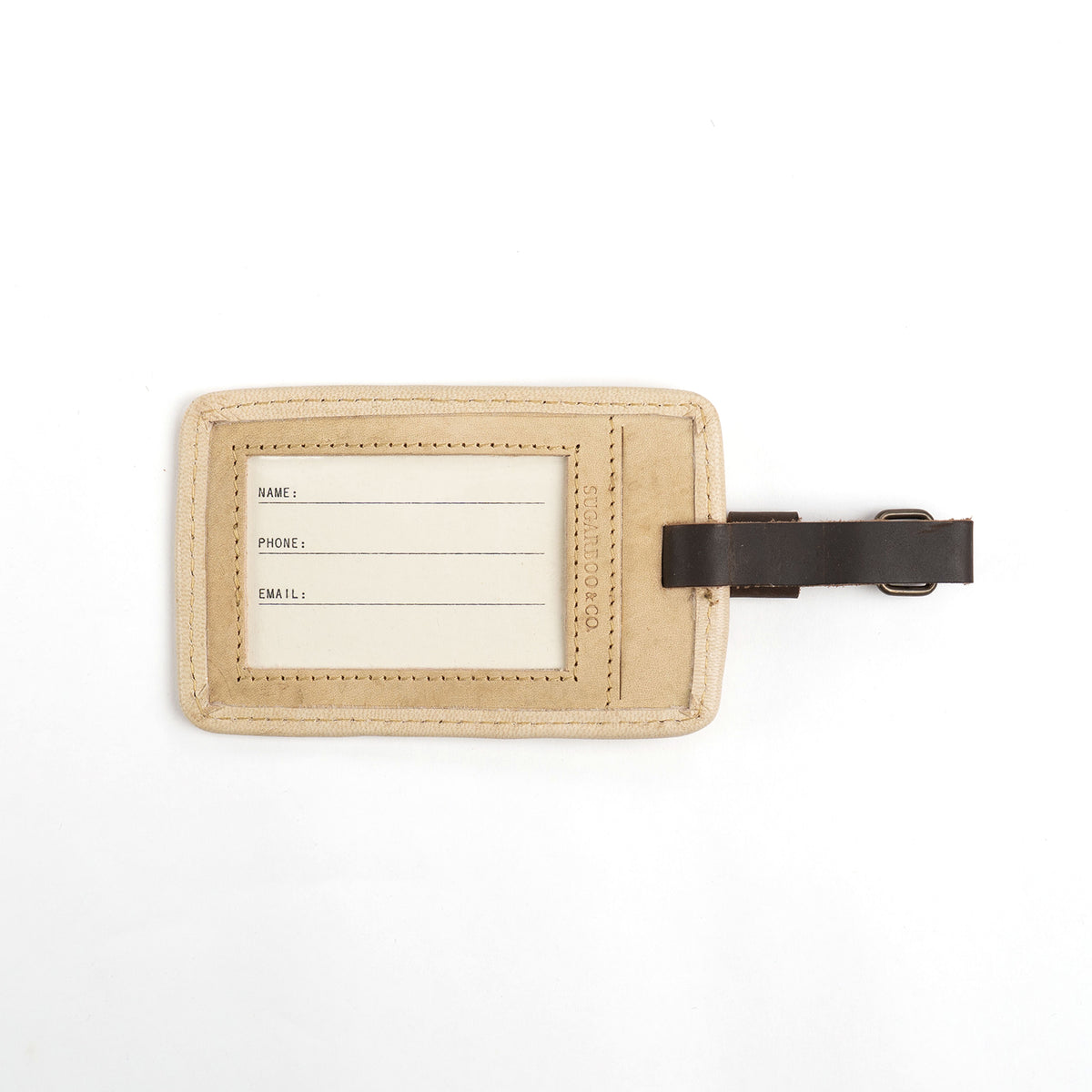 I Am Restless Leather Luggage Tag - Honey