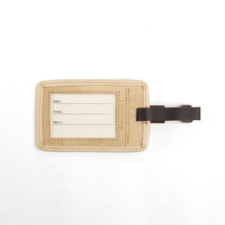 Life Is Short Leather Luggage Tag in Honey