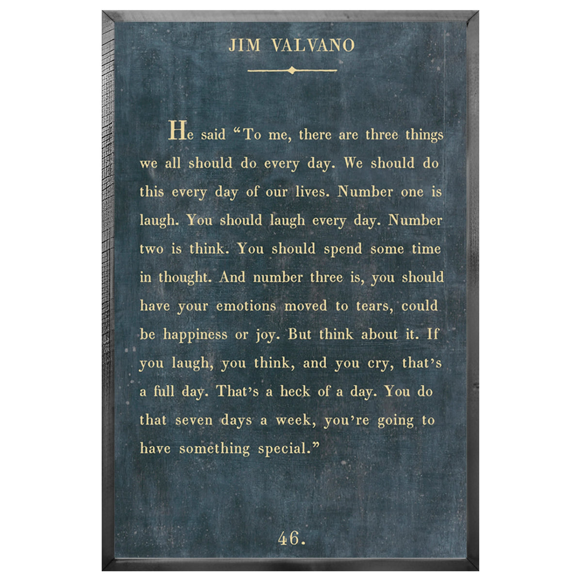Jim Valvano Art Print - Grey Wood - Oversized