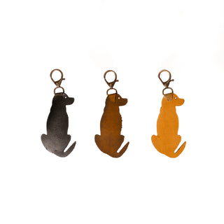 Leather Labrador Keychains - Assorted Set of 12