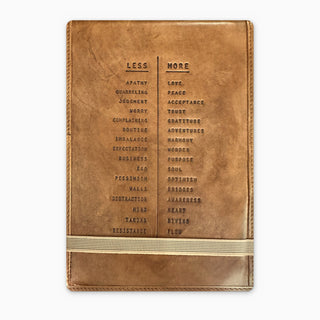 More/Less Signature Leather Journal - Maple