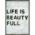 Polka Life Art Print - Grey Wood
