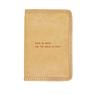 Life Is Short Passport Cover in Honey