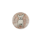 Frenchie Round Decoupage Plate - 4in