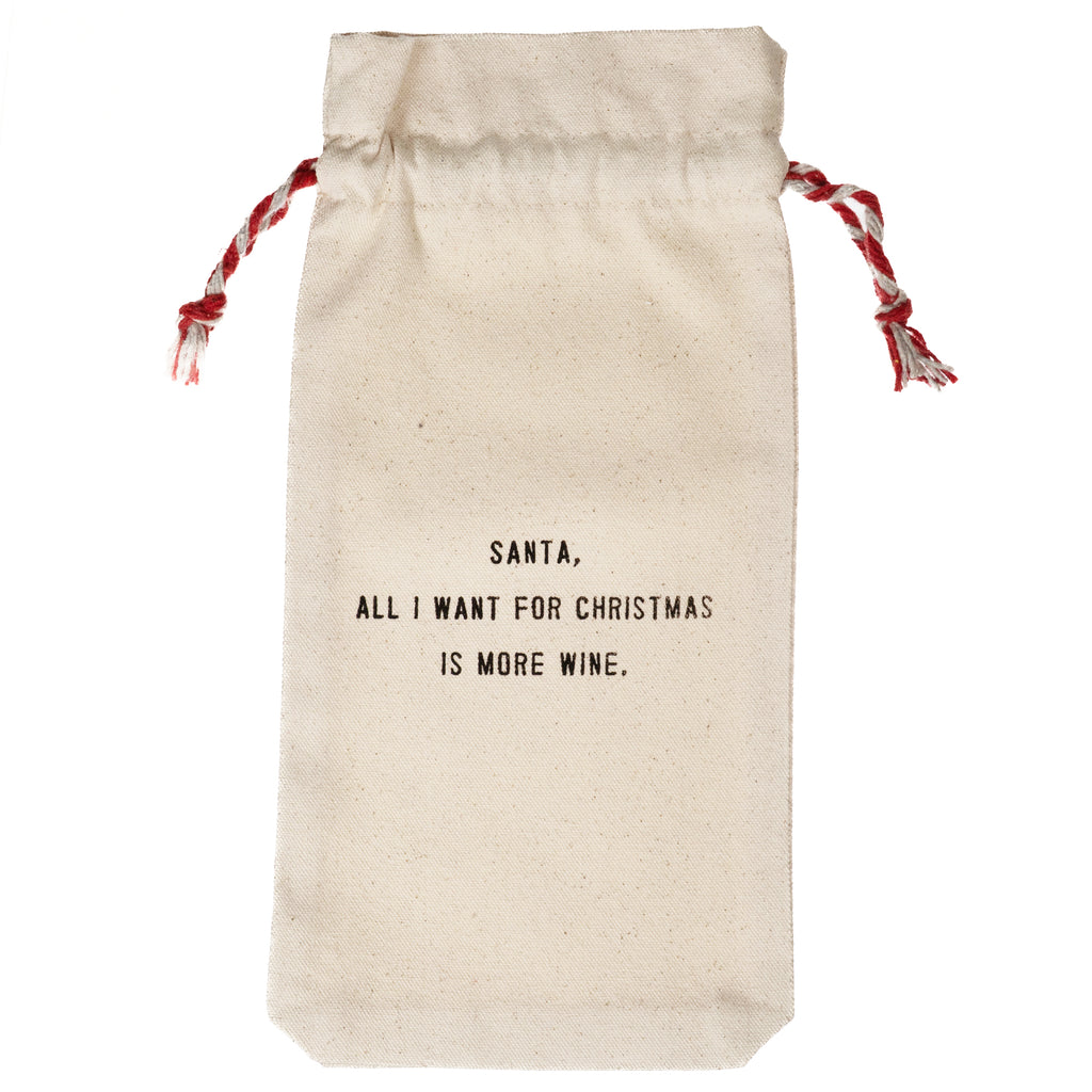 All I Want For Christmas Seasonal Wine Bag