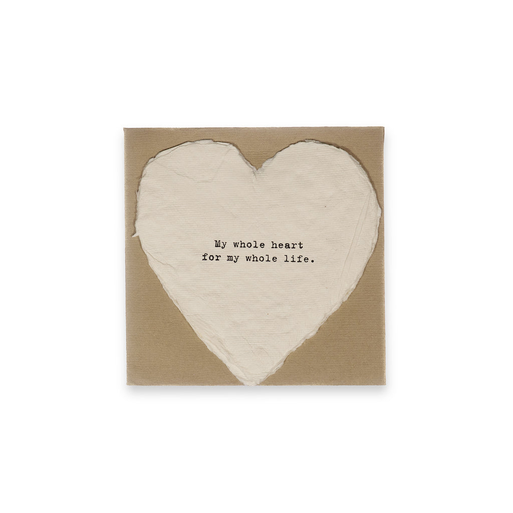 Mini Deckled Heart Set of 20-My Whole Heart