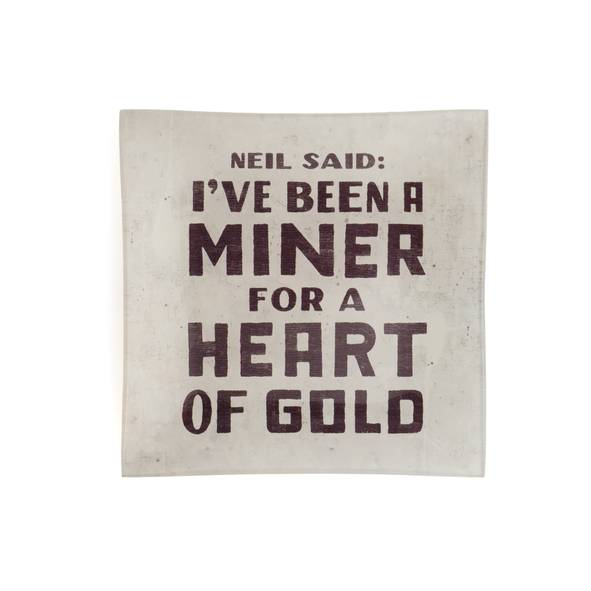 ***Neil Said Square Decoupage Plate 6x6