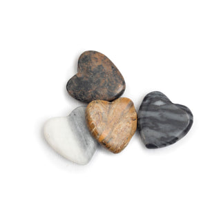 Heart Shaped River Stone -  Assorted Set of 30