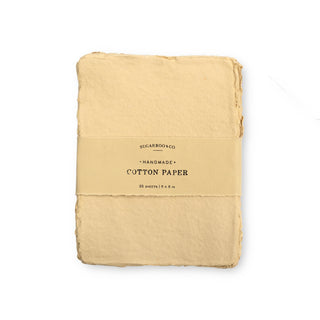 Medium Handmade Cotton Paper Bundle - Oat