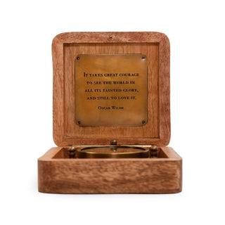 Tripod Compass in Oscar Wilde Wooden Box