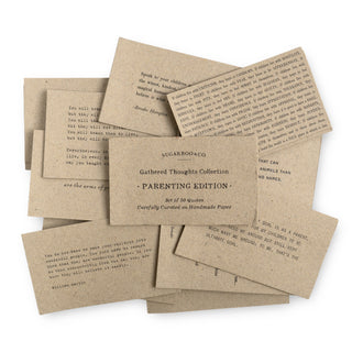 50  Gathered Thoughts- Parenting Edition on Handmade Paper