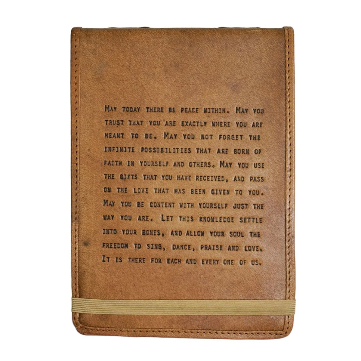 There Be Peace Within Signature Leather Journal - Maple