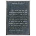 Prayer of Peace Art Print - Grey Wood