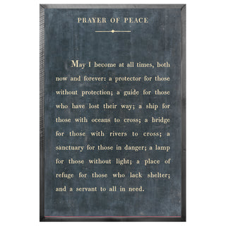 Prayer of Peace - Poetry Collection (Grey Wood) - Art Print