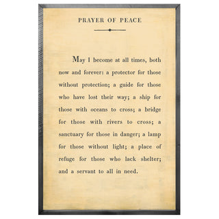 Prayer of Peace - Poetry Collection (Grey Wood) - Art Print