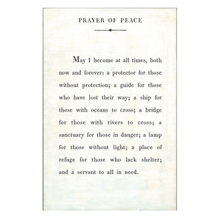 Prayer of Peace - Poetry Collection - Art Print