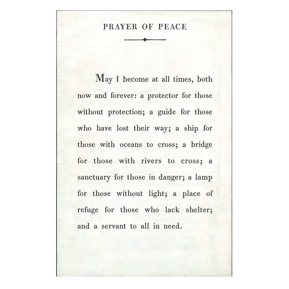 Prayer of Peace Art Print – Poetry Collection