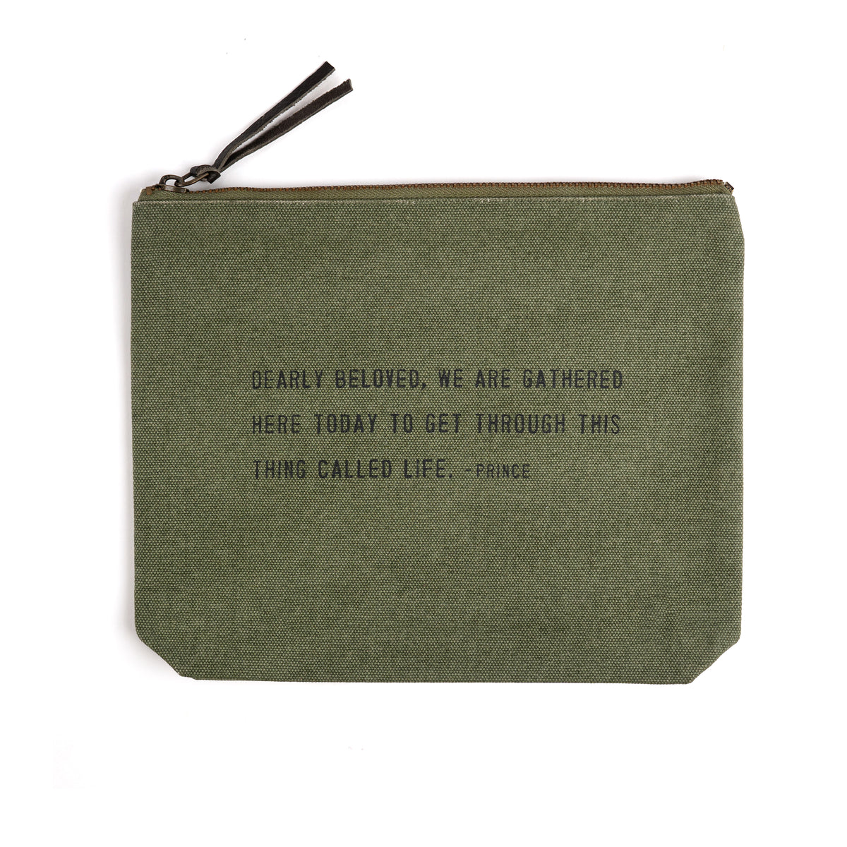 Dearly Beloved Canvas Zip Bag - Rosemary