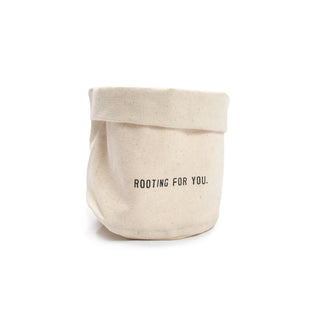 Rooting For You - Small Canvas Planter 6" x 3.75"