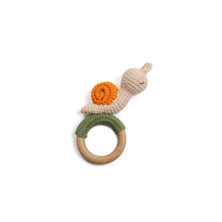Crochet Snail Teething Ring