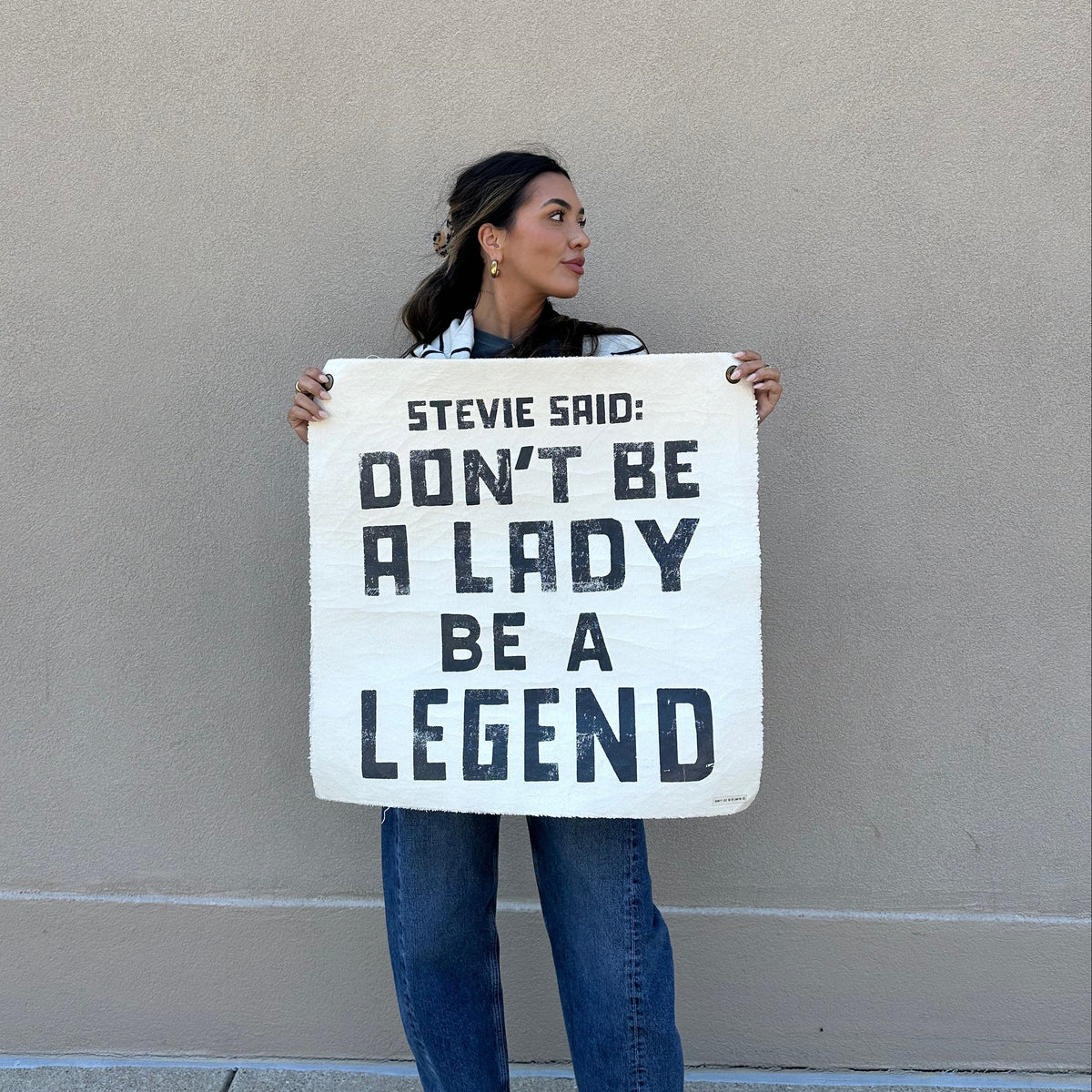 Stevie Said Hand Painted Wall Tarp 25x25