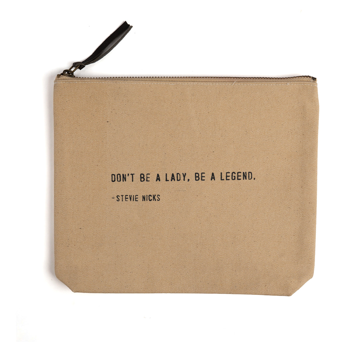 Be A Legend Canvas Zip Bag - Flax