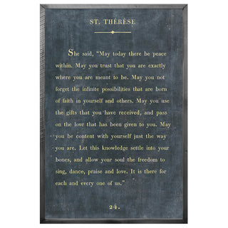 St. Therese - Book Collection (Grey Wood) - Art Print