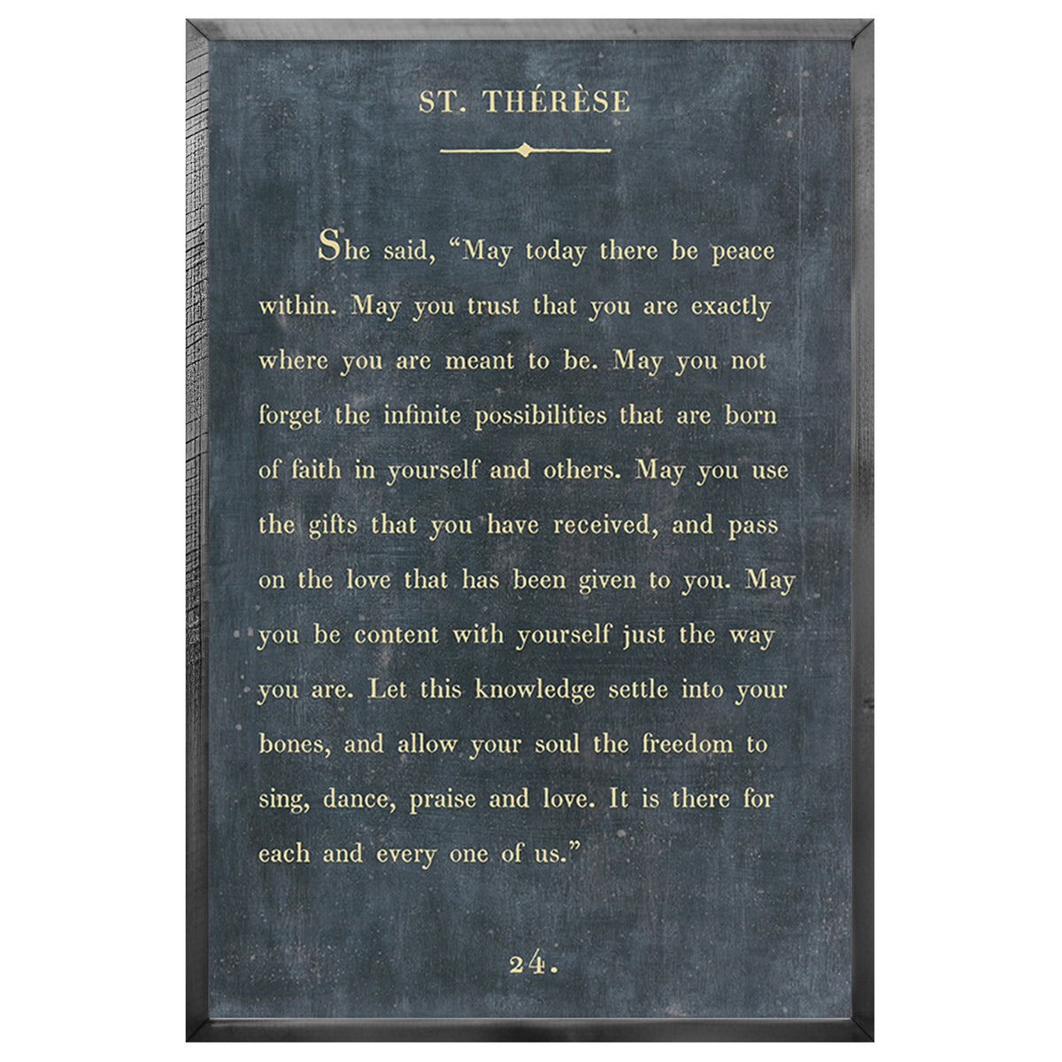 St. Therese Art Print - Grey Wood