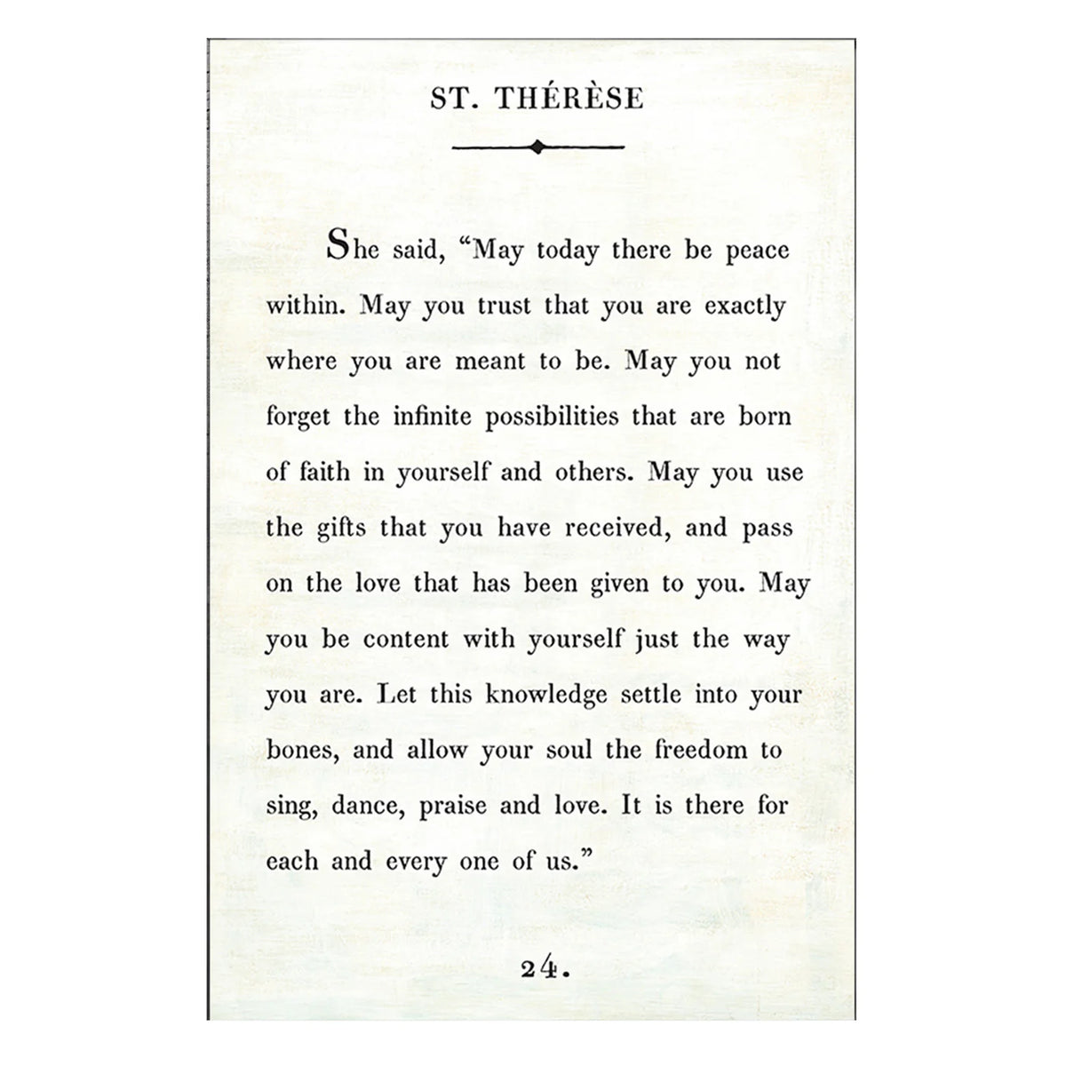 St. Therese Art Print - Gallery Wrap