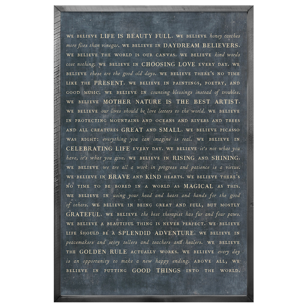 Sugarboo Manifesto Art Print - Grey Wood