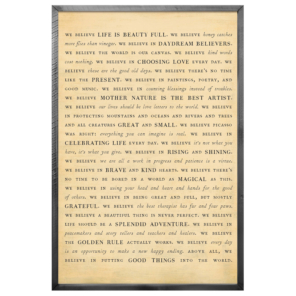 Sugarboo Manifesto Art Print - Grey Wood