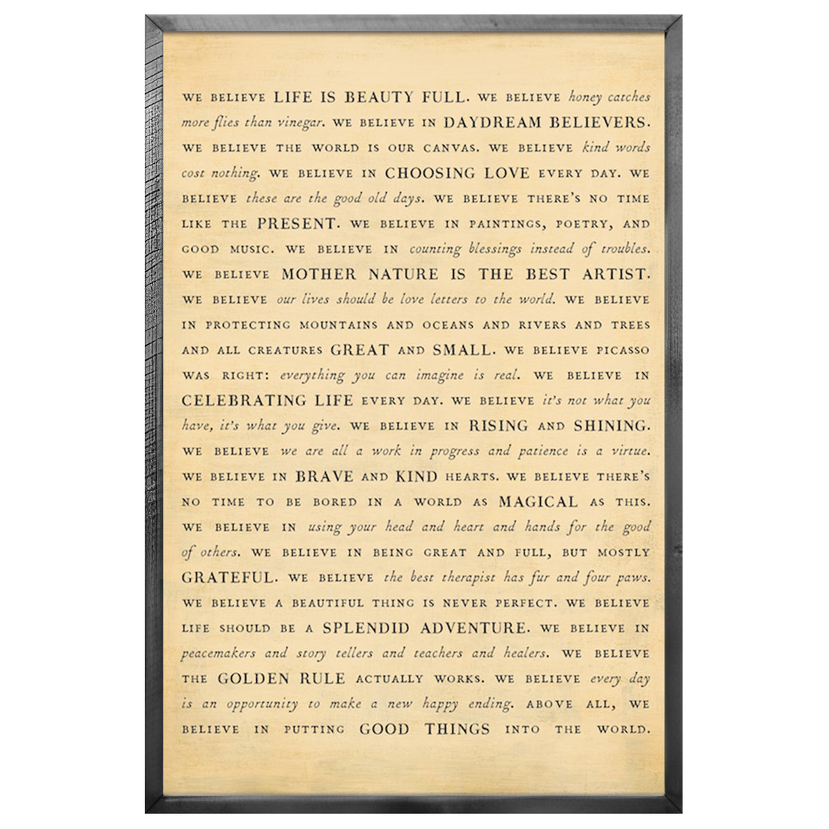 Sugarboo Manifesto Art Print - Grey Wood