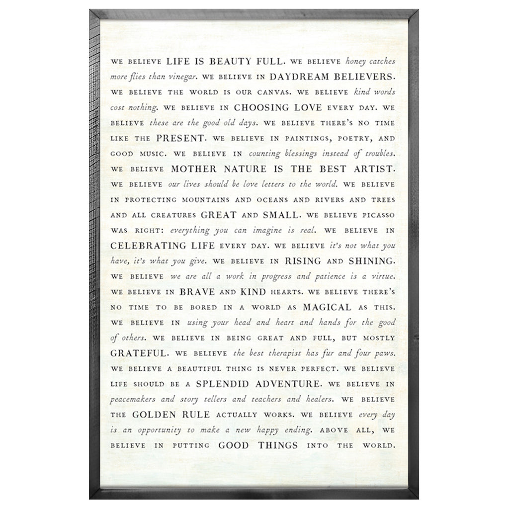 Sugarboo Manifesto Art Print - Grey Wood