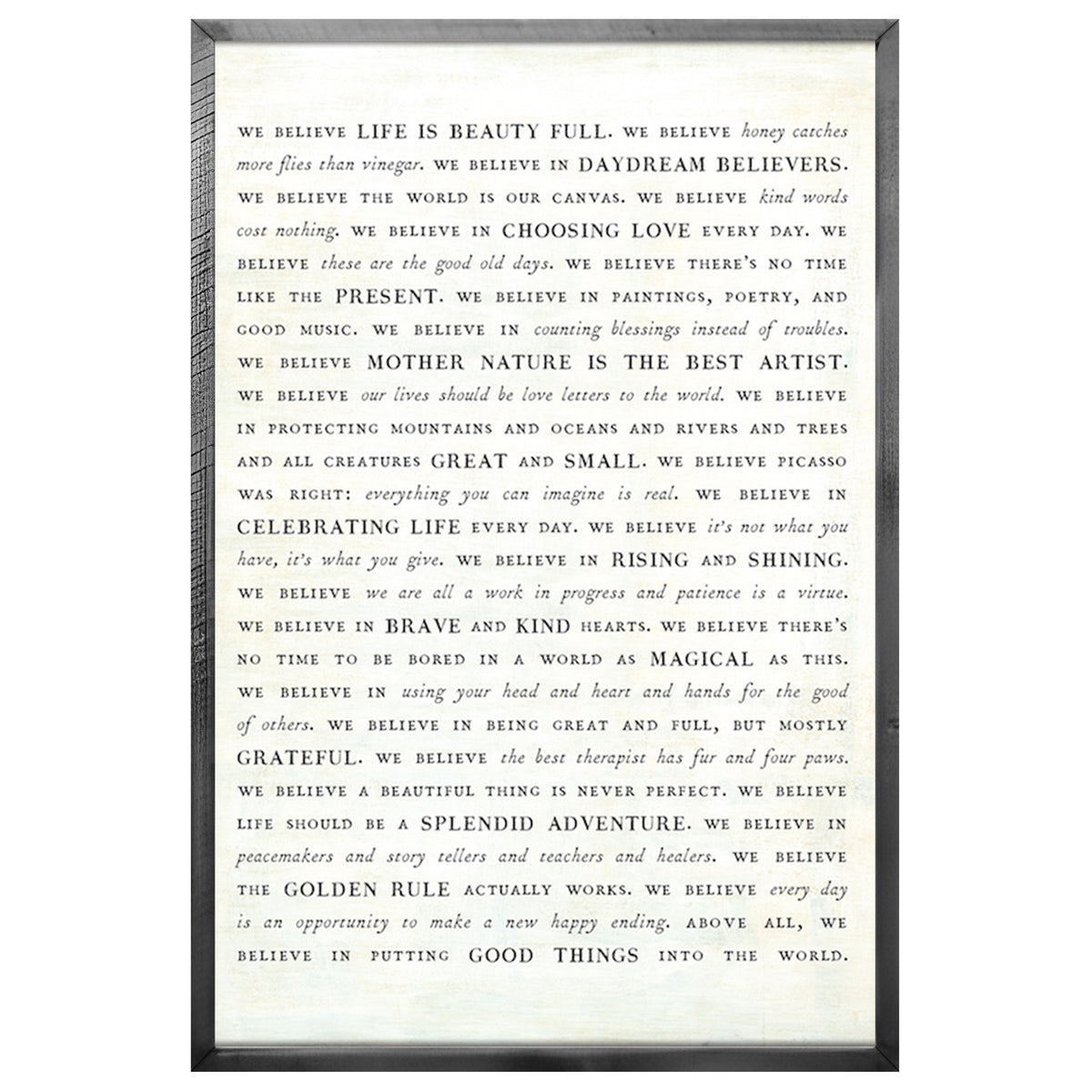 Sugarboo Manifesto Art Print - Grey Wood