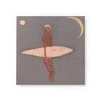 Because Your Heart Is Like The Ocean Art Tile in Grey
