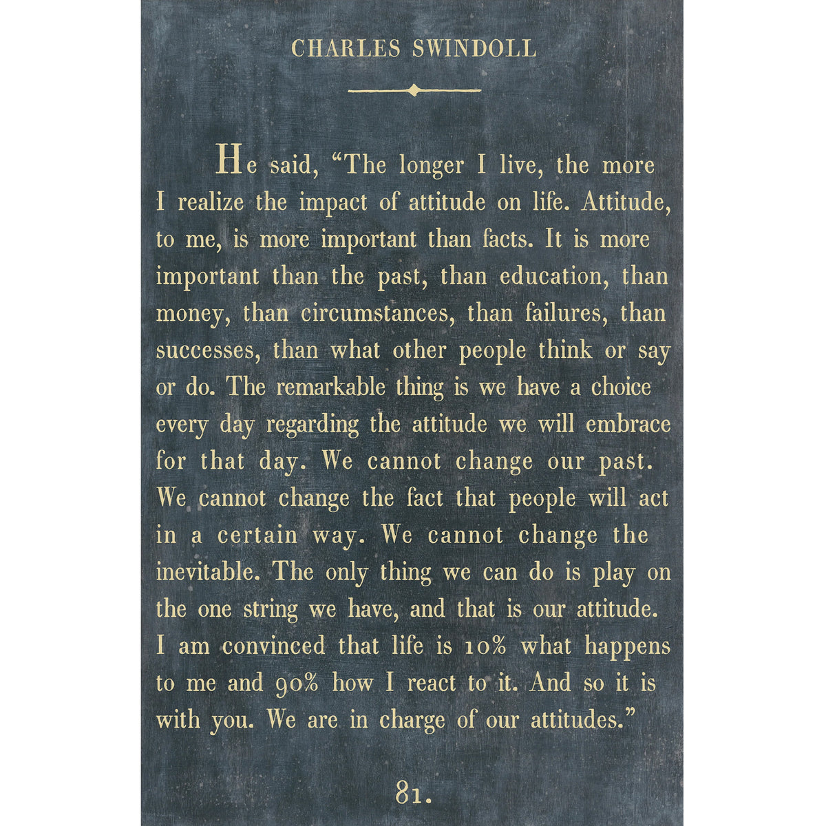 Charles Swindoll Art Print - Gallery Wrap