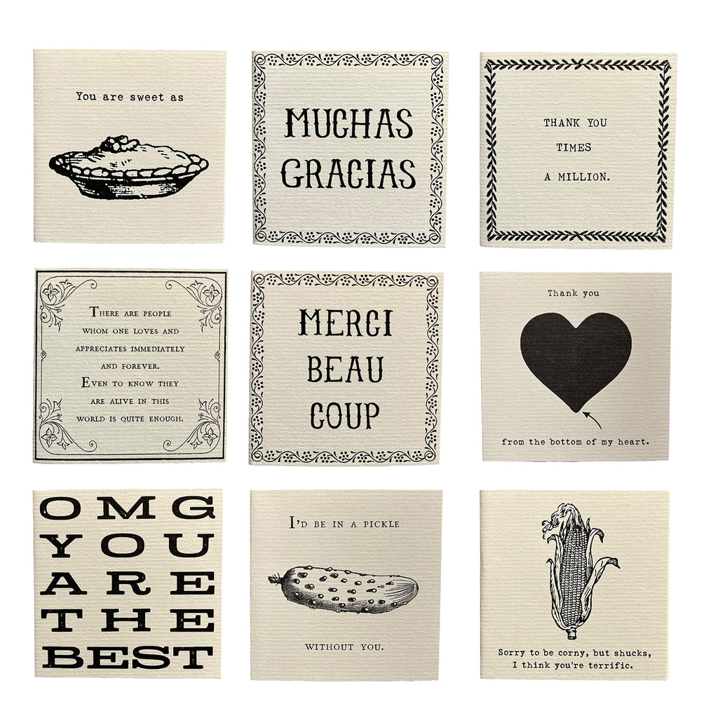 Thanks & Congrats Notecards - Assorted Set of 20