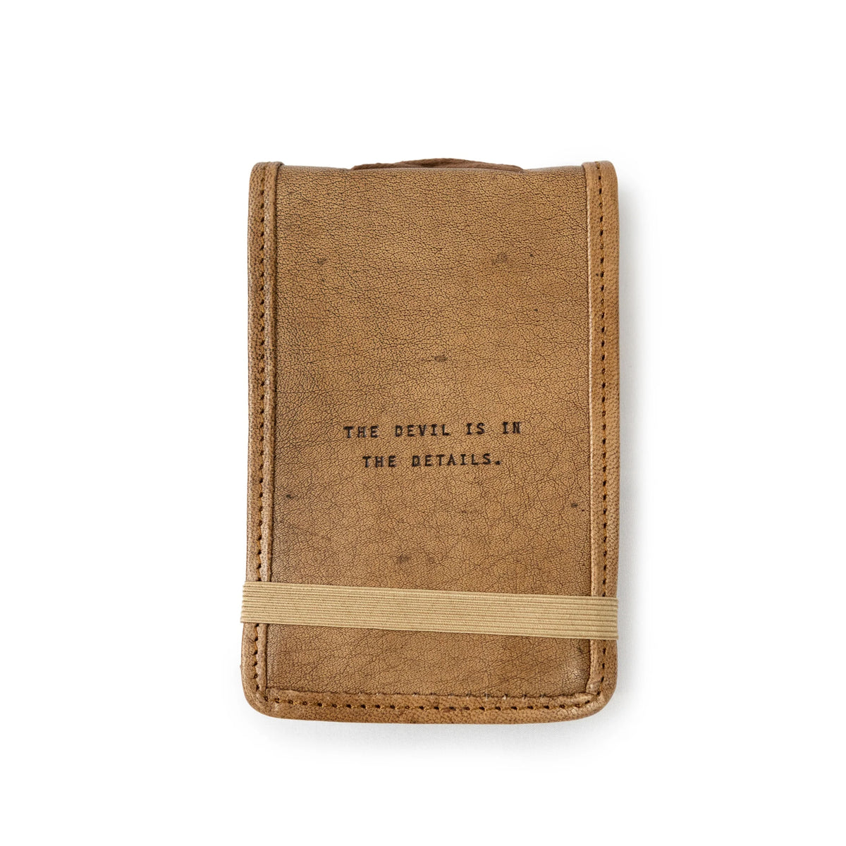 The Devil Is In The Details Mini Signature Leather Journal - Maple