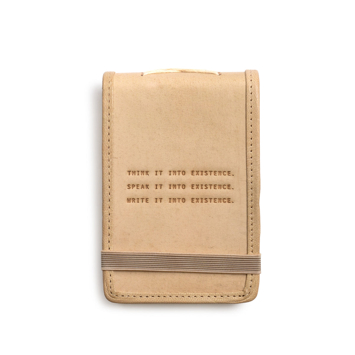 Think Speak Write Mini Signature Leather Journal - Honey