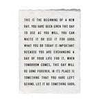 This is the Beginning Handmade Paper Print - 12x16