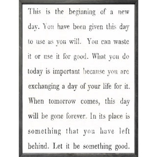 This is the Beginning (Grey Wood) - Art Print