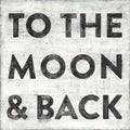 To The Moon And Back Art Print in White - Gallery Wrap