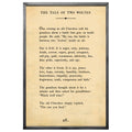 The Tale of Two Wolves Art Print - Grey Wood