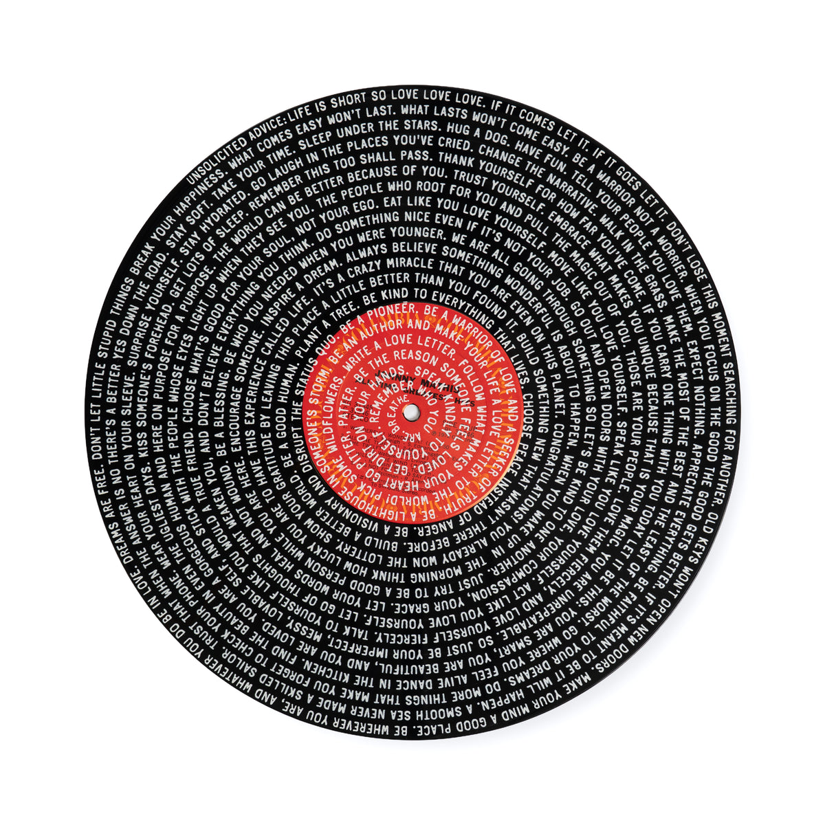 Unsolicited Advice Spiral Vinyl Record