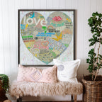 Choose Love Art Print in White - Grey Wood