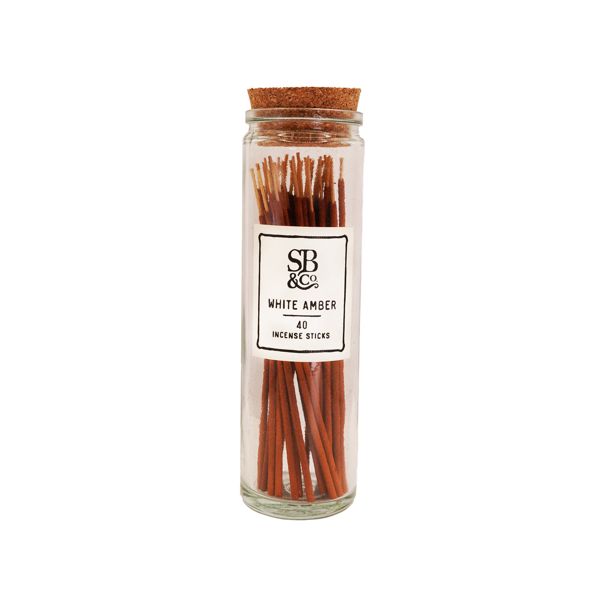 White Amber Incense in Glass Jar