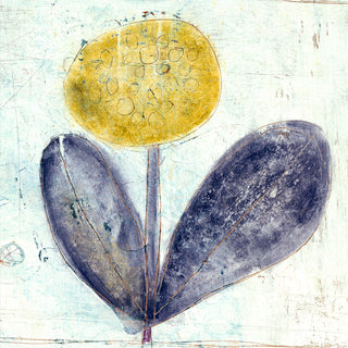 Yellow Flower With Purple Leaves - Art Print