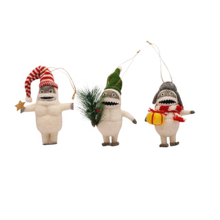 Felt Yippee Yeti Ornaments - Assorted Set of 6