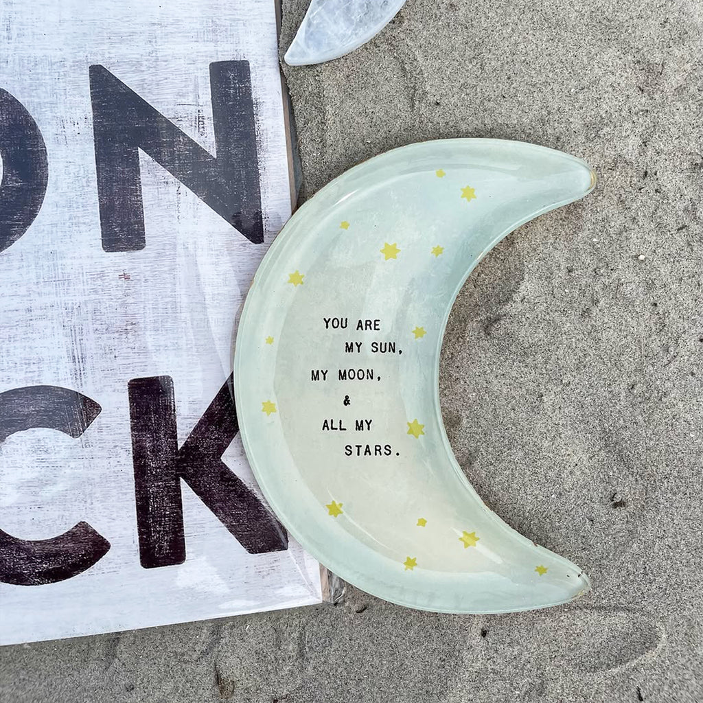 My Sun My Moon Moon Decoupage Plate 6x5